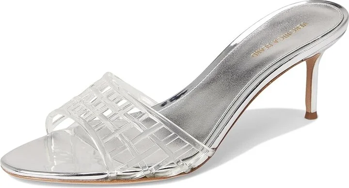 Veronica Beard Tia Jelly Women's Wedge Shoes Clear/Silver Jelly : 9 M, Synthetic - Image 5