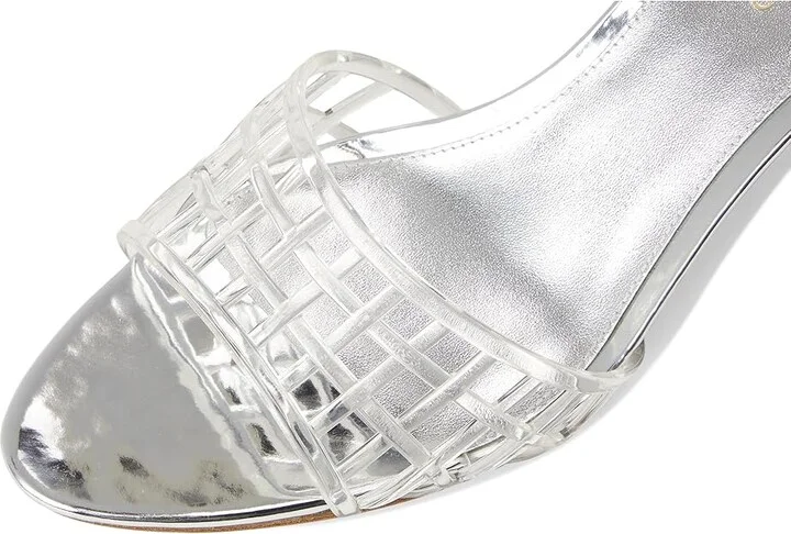 Veronica Beard Tia Jelly Women's Wedge Shoes Clear/Silver Jelly : 9 M, Synthetic - Image 7