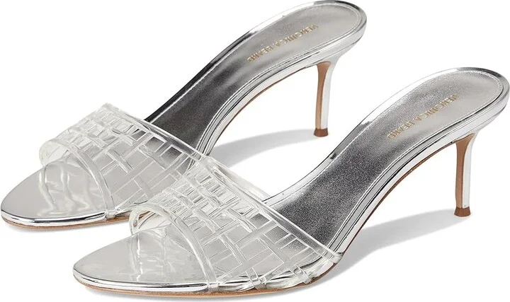 Veronica Beard Tia Jelly Women's Wedge Shoes Clear/Silver Jelly : 9 M, Synthetic