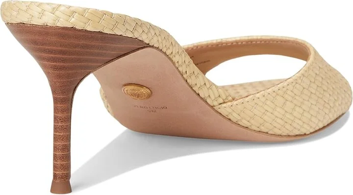Veronica Beard Tia Women's Wedge Shoes Beige Faux Raffia : 10 M, Leather - Image 4