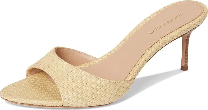 Veronica Beard Tia Women's Wedge Shoes Beige Faux Raffia : 10 M, Leather - Image 5