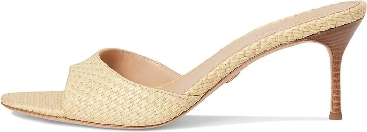 Veronica Beard Tia Women's Wedge Shoes Beige Faux Raffia : 10 M, Leather - Image 6