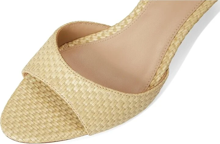 Veronica Beard Tia Women's Wedge Shoes Beige Faux Raffia : 10 M, Leather - Image 7