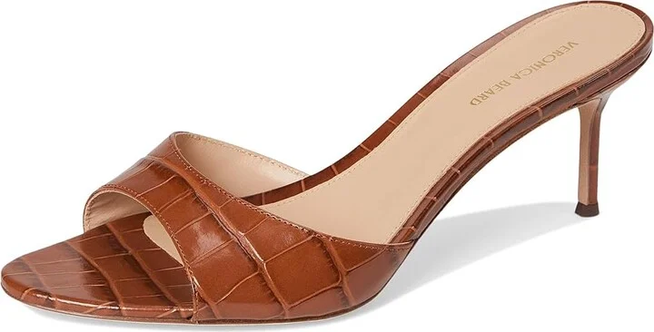 Veronica Beard Tia Women's Wedge Shoes Brown Croc Print Leather : 10 M - Image 5