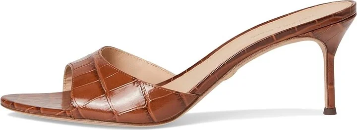 Veronica Beard Tia Women's Wedge Shoes Brown Croc Print Leather : 10 M - Image 6