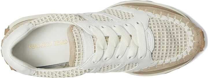 Veronica Beard Valentina Mesh-2 Women's Shoes Chiffon Grey/White Leather : 5 M - Image 2