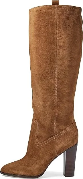 Veronica Beard Vesper Wide Calf Women's Boots Mocha Brown Suede : 6 M, Leather - Image 5