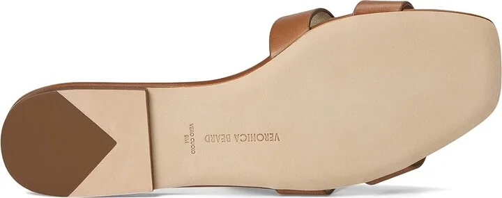 Veronica Beard Via Slide Women's Wedge Shoes Honey Tan Leather : 9 M, Leather/Rubber - Image 3