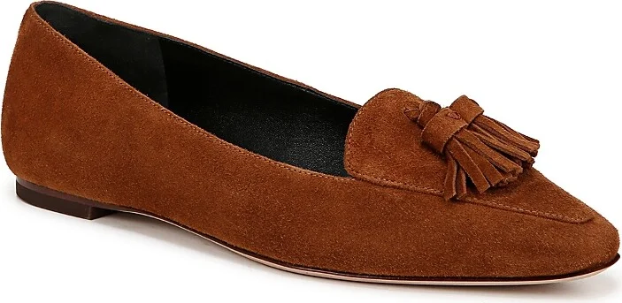 Veronica Beard Women's Cleo Snip Toe Tassel Detail Flats