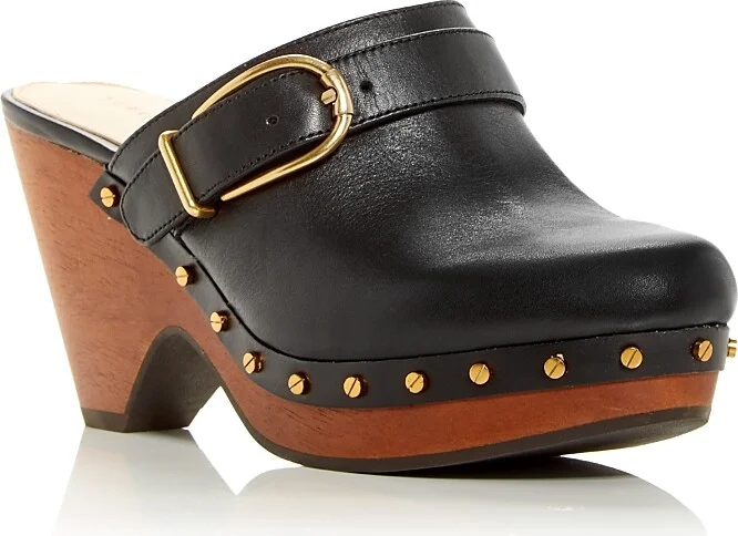 Veronica Beard Women's Hendrix Buckled Clogs