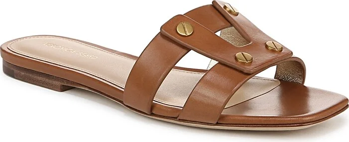Veronica Beard Women's Via Leather Slide Sandals