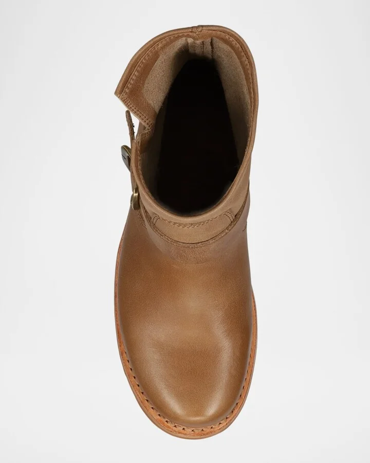 Veronica Flex Leather Buckle Moto Booties - Image 4