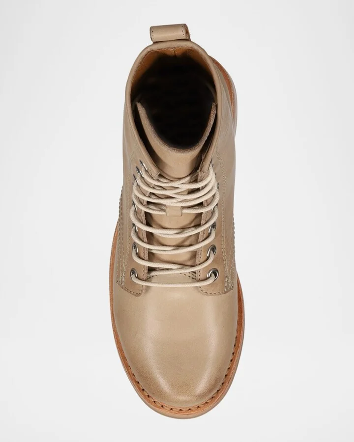 Veronica Flex Leather Combat Boots - Image 2