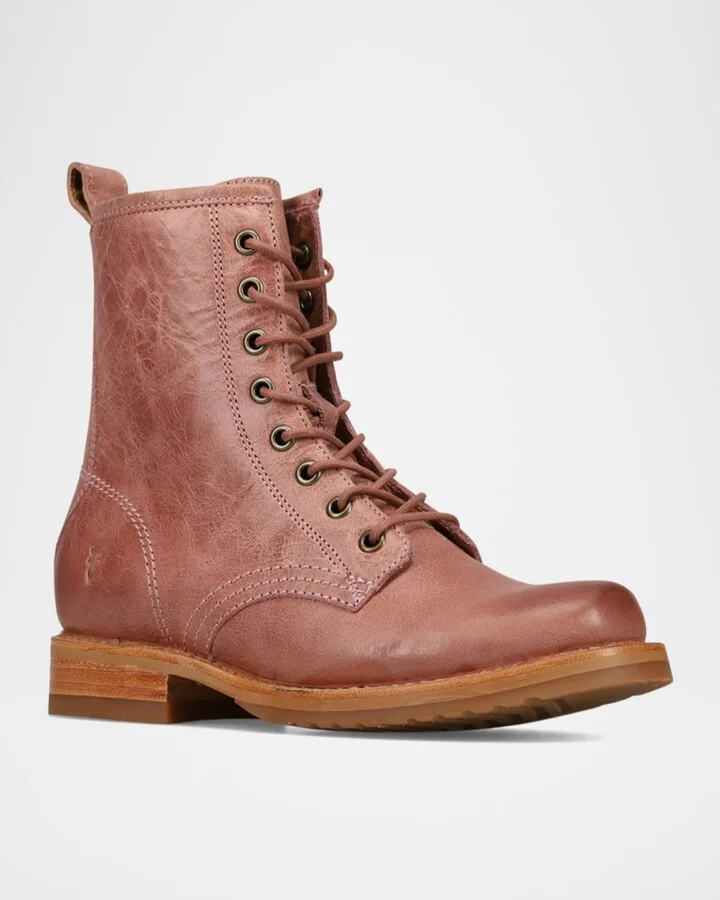 Veronica Flex Leather Combat Boots - Image 3