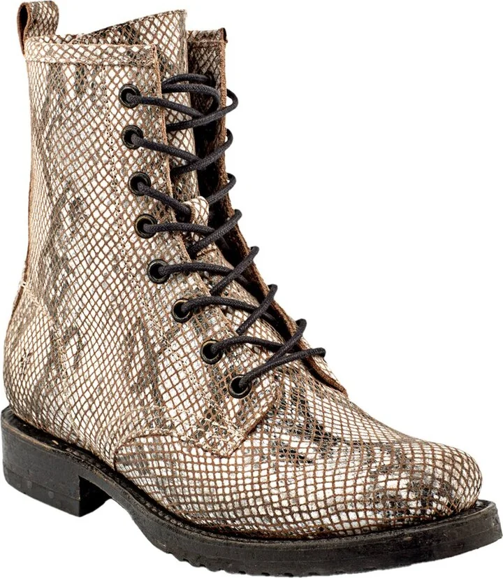 Veronica Leather Combat Boot