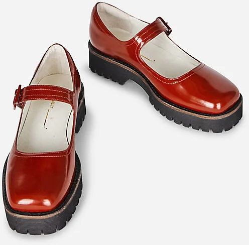 Veronica Lug Sole Mary Jane Flats - Image 3