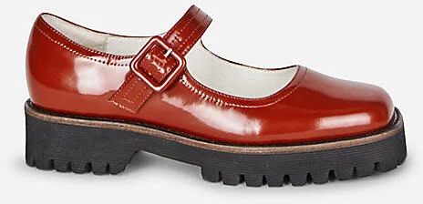 Veronica Lug Sole Mary Jane Flats