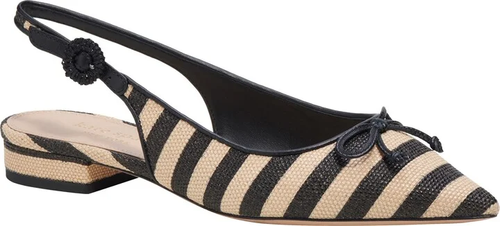 Veronica Raffia Slingback Flat