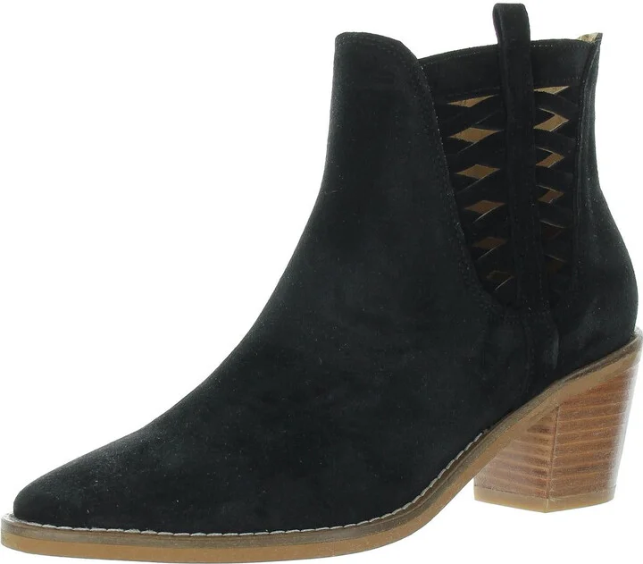 Veronika Womens Cut-Out Suede Ankle Boots