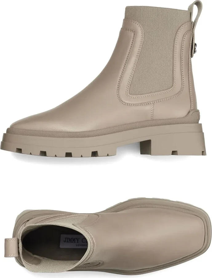 Veronique logo-plaque boots - Image 4
