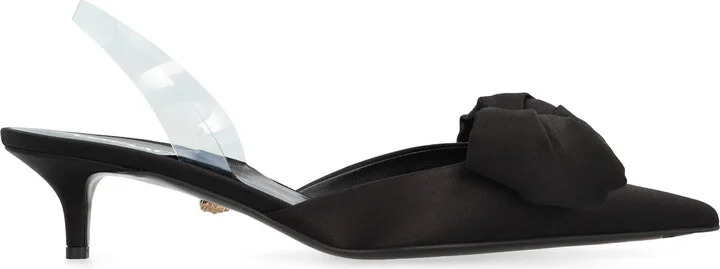 Versace Alia Satin Slingback Pumps - Image 2