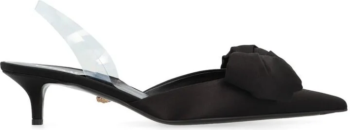 Versace Alia Satin Slingback Pumps