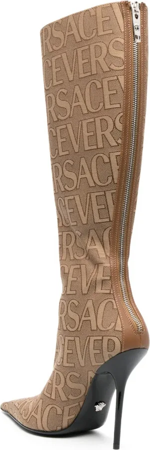 Versace Allover knee-high boots - Image 3