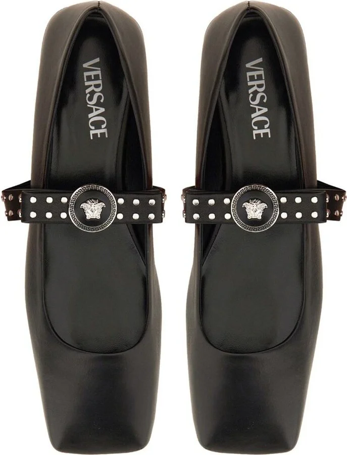 Versace Ballerina "Gianni" Ribbon With Studs - Image 3