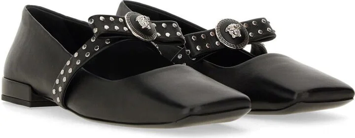 Versace Ballerina "Gianni" Ribbon With Studs - Image 5