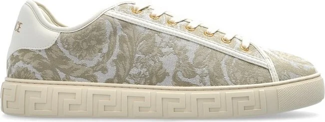 Versace Barocco Greca Jacquard Lace-Up Sneakers