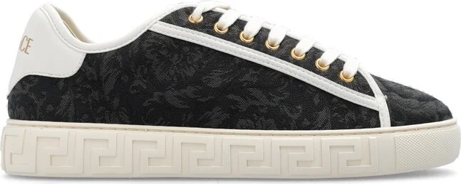 Versace Barocco Greca Lace-Up Sneakers