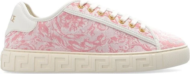 Versace Barocco Greca Lace-Up Sneakers