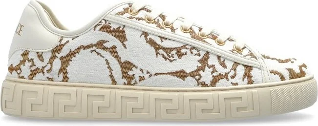 Versace Barocco Jacquard Greca Lace-Up Sneakers