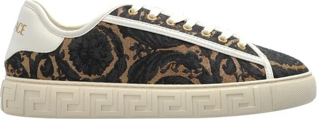 Versace Barocco Jacquard Greca Low-Top Sneakers