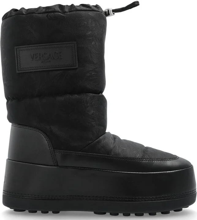 Versace Barocco-Pattern Drawstring Boots