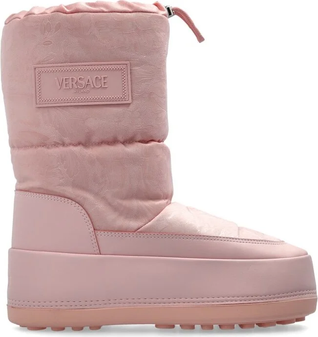 Versace Barocco-Pattern Drawstring Boots