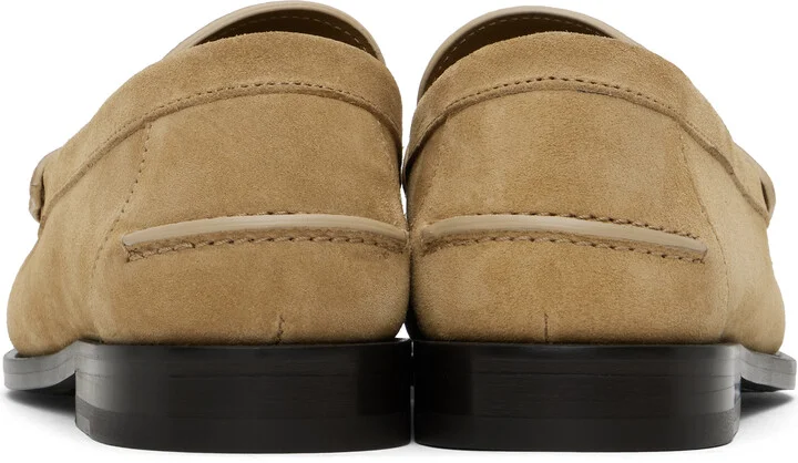 Versace Beige Giuliano Suede Loafers - Image 2
