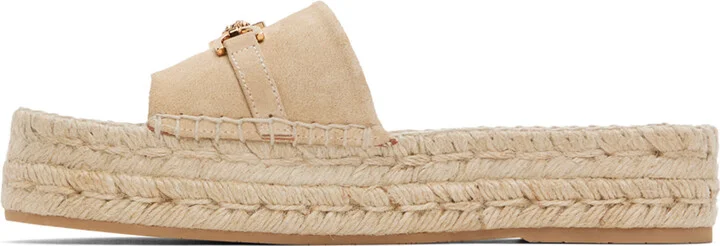 Versace Beige Medusa '95 Espadrille Sandals - Image 3