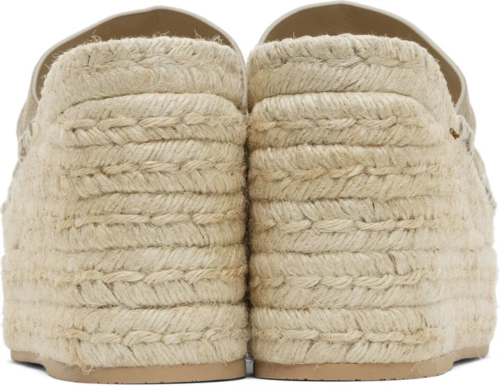 Versace Beige Medusa '95 Platform Espadrille Heeled Sandals - Image 2