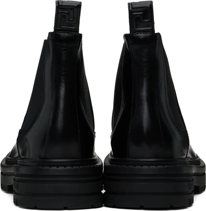 Versace Black Adriano Chelsea Boots - Image 2