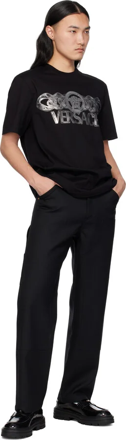 Versace Black Adriano Loafers - Image 5