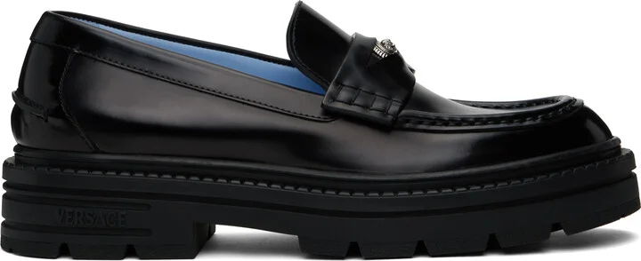 Versace Black Adriano Loafers