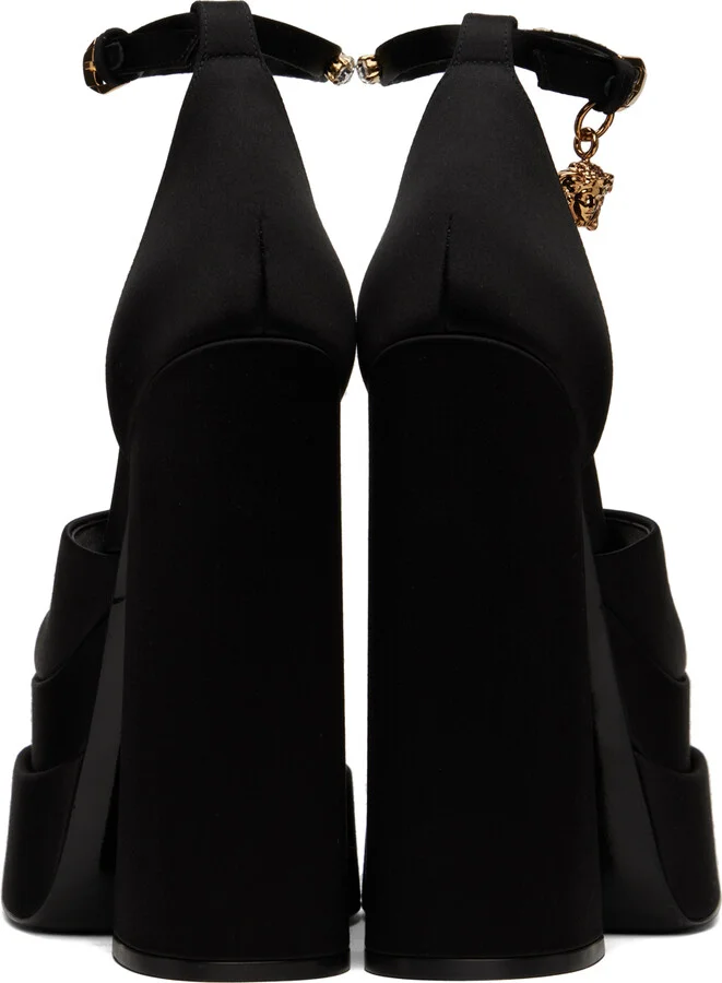Versace Black Aevitas Heeled Sandals - Image 2