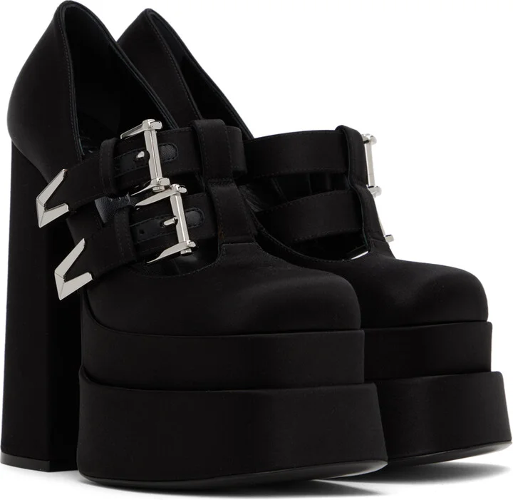 Versace Black Aevitas Heels - Image 4