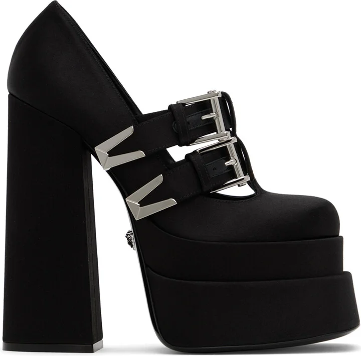 Versace Black Aevitas Heels