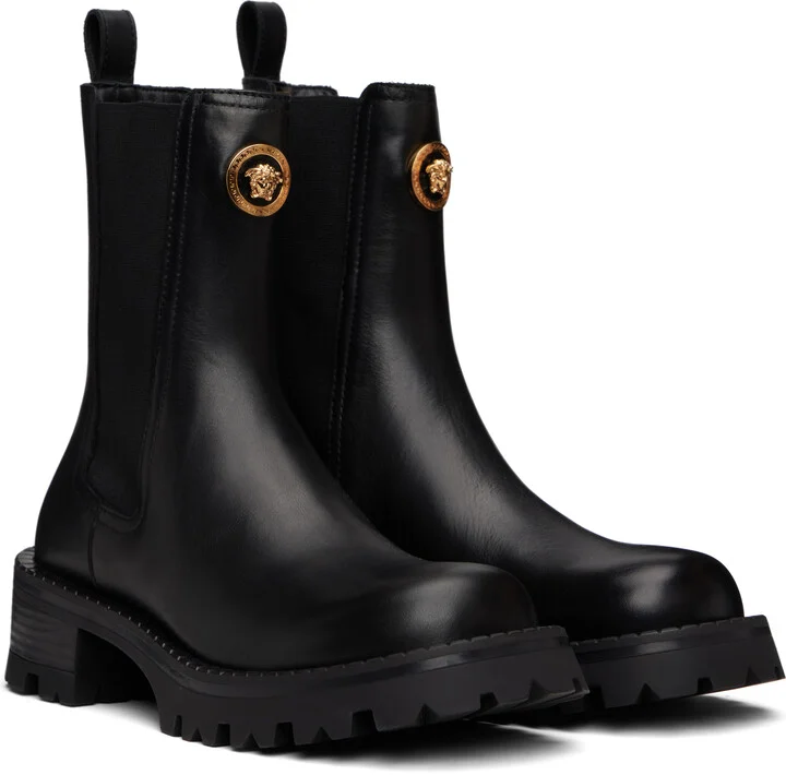 Versace Black Alia 35 mm Chelsea Boots - Image 4