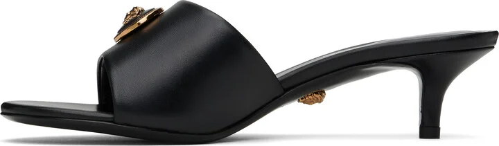 Versace Black Alia 45 mm Heeled Sandals - Image 3