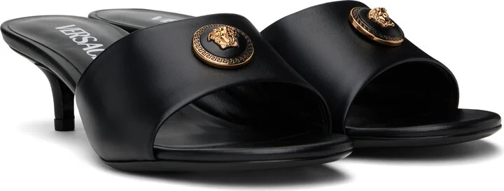 Versace Black Alia 45 mm Heeled Sandals - Image 4