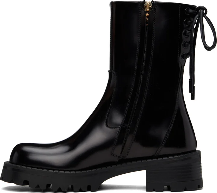 Versace Black Alia Ankle Boots - Image 3
