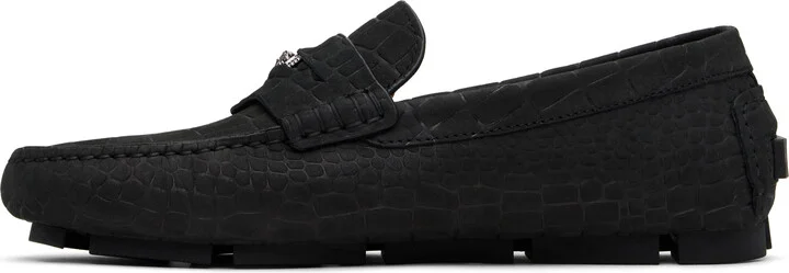 Versace Black Driver Loafers - Image 3